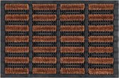 1x Rubberen mat met kokosborstels - Lettonie - 60x40cm- deurmat - droogloopmat - kokosmat
