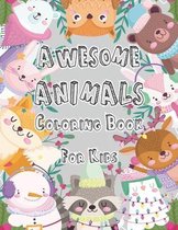 Awesome Animals Coloring Book For Kids