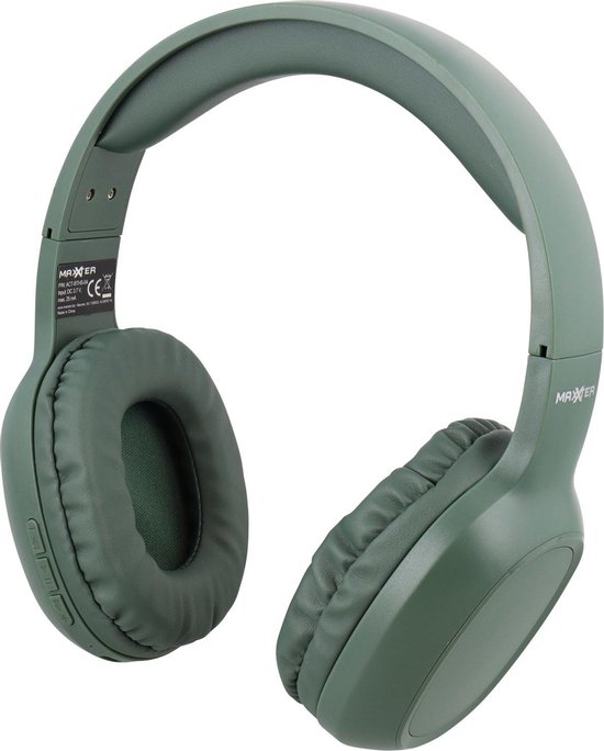 MaxXter ACT04 | Over Ear Bluetooth Hoofdtelefoon/Koptelefoon - Green | bol