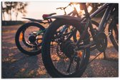Dibond - Mountainbike Fietsen  - 60x40cm Foto op Aluminium (Met Ophangsysteem)