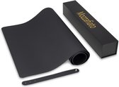 Mozzafiato Professionele Bureauonderlegger - Bureaumat - Desk Mat in Giftbox - 80 x 40 cm - Cadeautip - Zwart