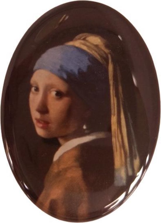 Broche meisje met de parel van de beroemde schilder Johannes Vermeer
