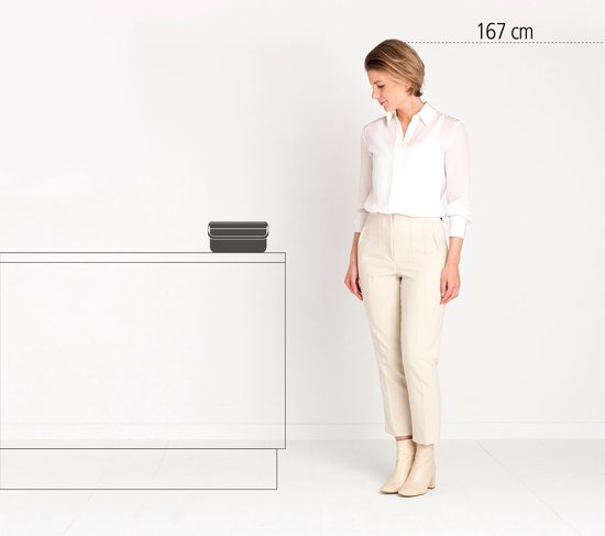 Brabantia SinkSide poubelle de table 1,8 litre - Dark Grey