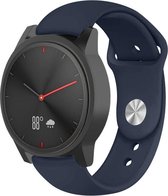 Siliconen Smartwatch bandje - Geschikt voor  Garmin Vivomove HR sport band - donkerblauw - Horlogeband / Polsband / Armband