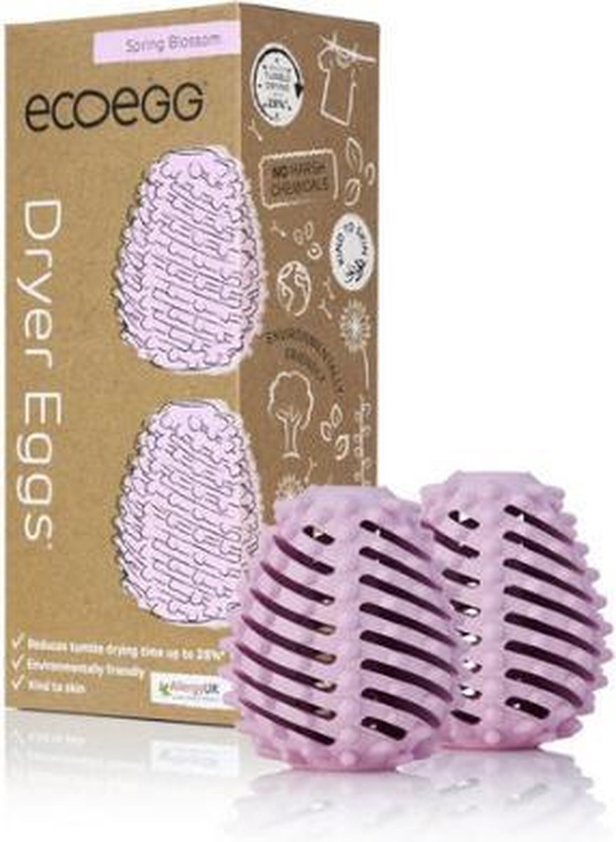 Ecoegg - Dryer Eggs - droogkorrels droogkast - Spring Bloesem - Voor overheerlijke natuurlijke geuren - Snellere droogtijd - Milieuvriendelijk - Geurei voor de droogkast
