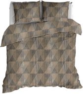 Romanette Topic - Flanel - Dekbedovertrek - Lits-jumeaux - 240x200/220 cm - Taupe