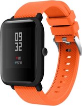 Siliconen Smartwatch bandje - Geschikt voor  Xiaomi Amazfit Bip silicone band - oranje - Horlogeband / Polsband / Armband