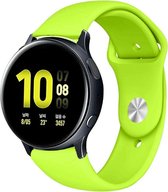 Siliconen Smartwatch bandje - Geschikt voor  Samsung Galaxy Watch Active sport band - lichtgroen - Horlogeband / Polsband / Armband