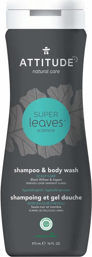 Attitude Super Leaves Men Shampooing et gel douche 2 en 1 - Cuir chevelu