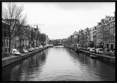 Poster Amsterdamse Gracht - 50x70 cm - Steden Poster - WALLLL