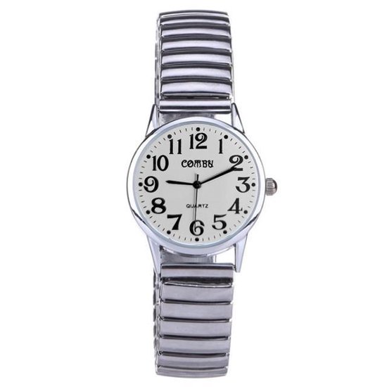 Fako® – Horloge – Rekband – Comby Classic – Ø 28mm – Wit