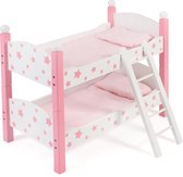 Bayer Chic 2000 - Houten Poppen Stapelbed - Pink Stars
