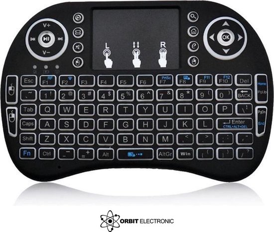 alleen Egypte Relatieve grootte Mini Draadloos Toetsenbord met Muis / Mini Touch pad Mini Keyboard / USB /  Oplaadbaar | bol.com