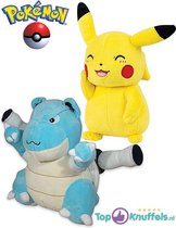 Pokemon speelgoed knuffel set Pikachu 23cm + Blastoise 32cm |