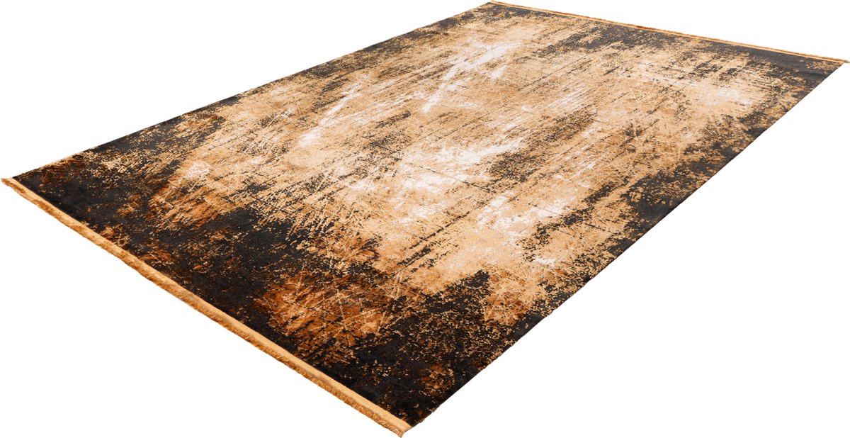 Pierre Cardin Elysee Lalee- Vintage - Super zacht - Shinny - acryl viscose - Vloerkleed – hotel sjiek - design tapijt fraai – modern designer Karpet - 200x290- goud bruin