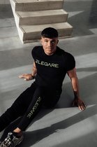 2Legare Logo Embroidery T-shirt Light Black/ Neon Yellow - L