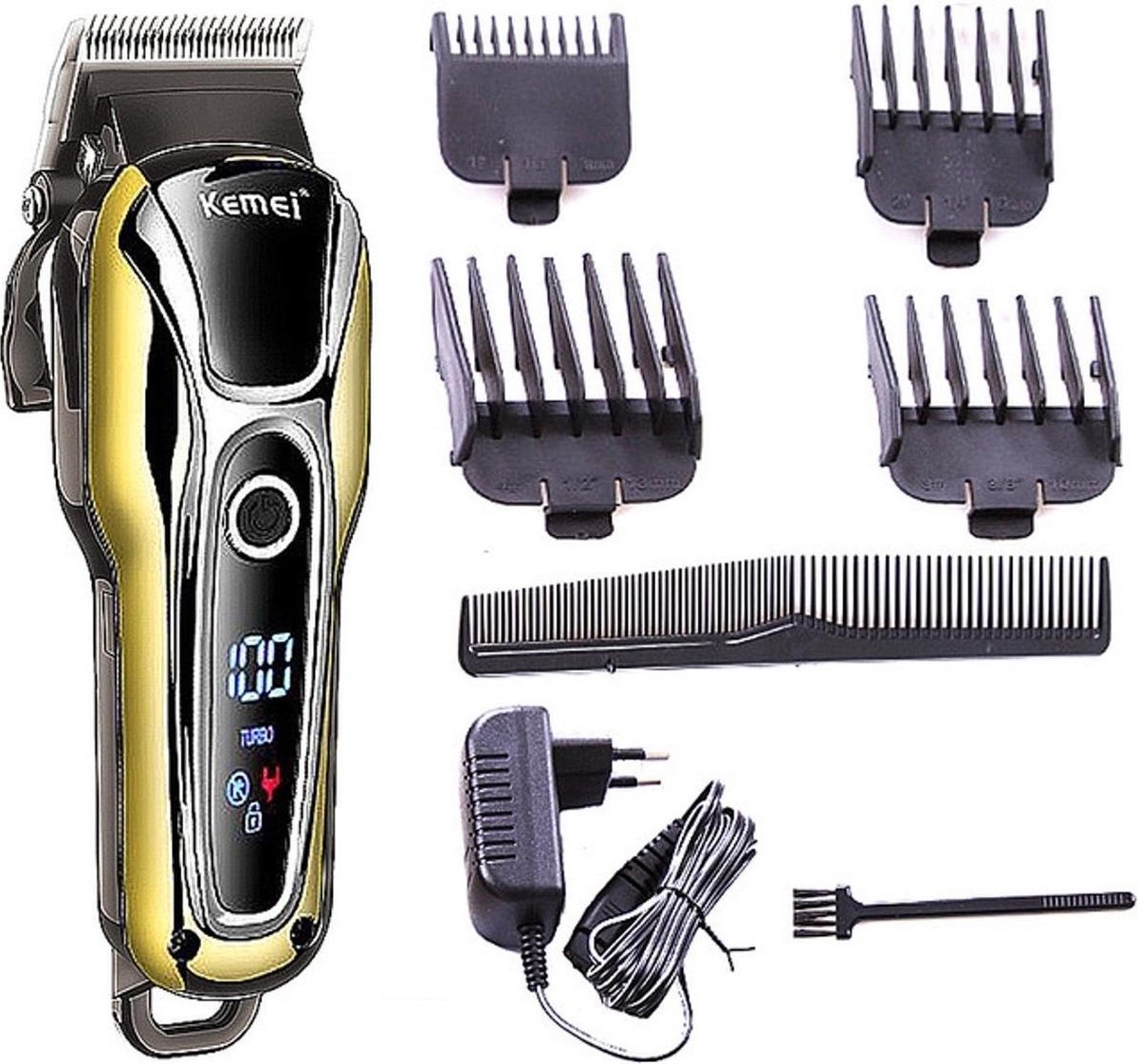 Kemei KM-1990 draadloze tondeuse + gratis neustrimmer