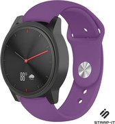 Siliconen Smartwatch bandje - Geschikt voor  Garmin Vivomove HR sport band - paars - Strap-it Horlogeband / Polsband / Armband