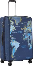 TravelZ Hybrid World Map Reiskoffer – 79cm Trolley met TSA-slot – Ultralicht - OKOBAN registratie - Ykk rits