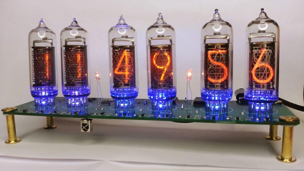 Digitale Buisklok, IN-12 Digitale Gloed Buis Nixie Klok Fluorescerende 225 Kleuren Licht Display Tijd Datum Voor Thuis, Kantoor Decor Digitale Buisklok, IN-12 Digitale Gloed Buis Nixie Klok Fluorescerende 225 Kleuren Licht Display Tijd Datum Voor Thuis, Kantoor Decor