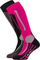 Iceryder Falcon Dames Skisokken – 2 paar – Zwart en Roze – Maat 31/34
