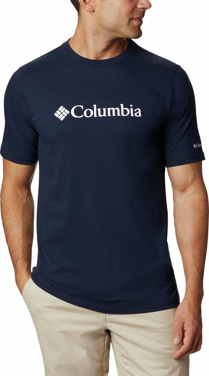Columbia CSC Basic Logo Short Sleeve Collegiate Heren Marineblauw