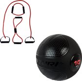 Tunturi - Fitness Set - Tubing Set Rood - Slam Ball 10 kg