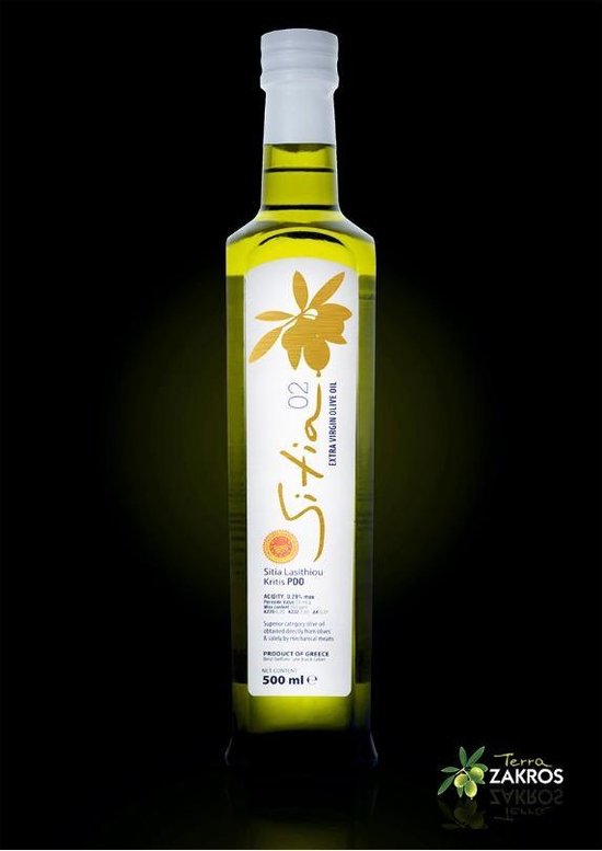 Sitia 02 Extra Virgin olijfolie Topper met slechts 0.2% vrije vetzuren,  acides gras