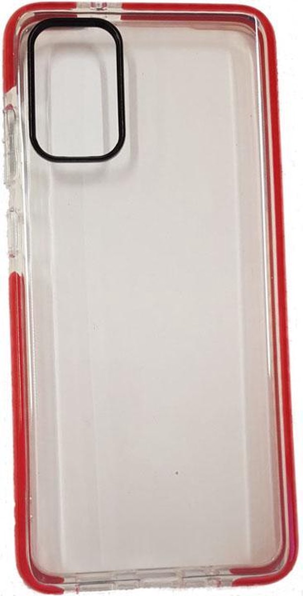 GSM-Basix TPU Back Cover voor Apple iPhone 12/12 Pro Transparant Rode Rand