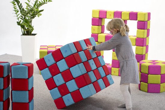Magnetische blokken JollyHeap® - Magnetic blocks - blokken - educatief speelgoed - blauw/groen van JollyHeap® — afbeelding 3