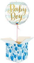 Helium Ballon gevuld met helium - Geboorte - Cadeauverpakking - Baby Boy! - Folieballon - Helium ballonnen geboorte
