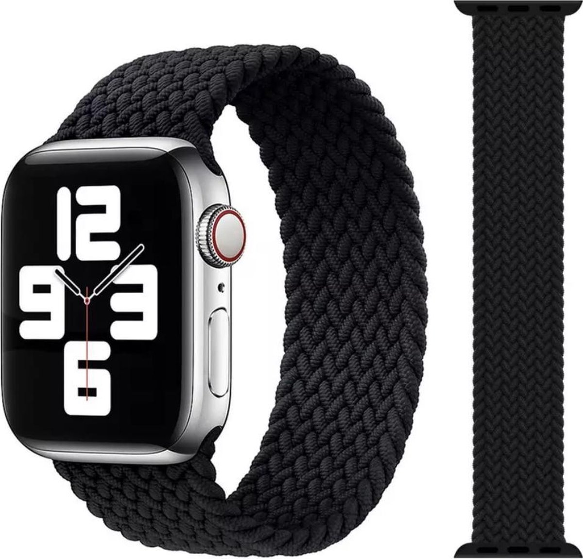 Gevlochten solobandje voor Apple watch - 42mm en 44mm - braided - watch -  horlogeband | bol.com