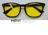 HAVI Home & Dry – Blauwlicht Bril – Geel / Zwart – Computerbril – Game-bril