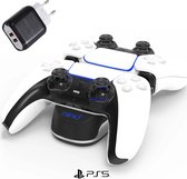 Playstation 5 (PS5) Oplaadstation met Gratis Dual USB Adapter - PS5 Docking Station - Playstation 5 Controller Oplader - Dual Charger - PS5 Laadstation