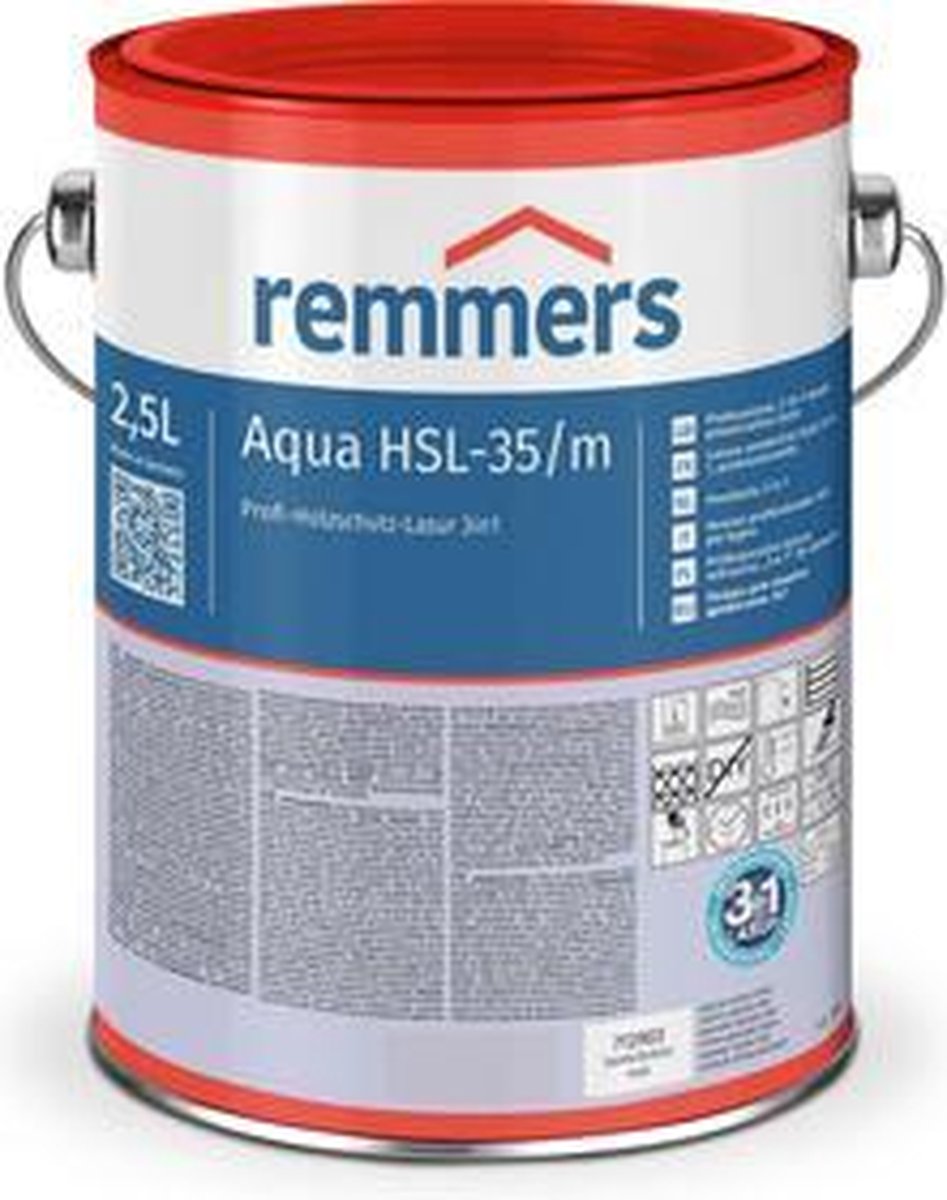 Remmers Aqua HSL kleurloos 2,5 liter Professioneel 3 in 1 beits