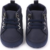 Nette baby schoenen voor jongens 0-6 maanden: PU Leer,  Katoen Zool, Anti-Slip Kleur: Donkerblauw