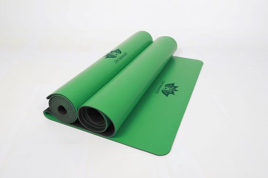 Tapis de yoga en caoutchouc PU Om Namaste - Tapis de yoga et de fitness -  Vert | bol.com