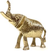Luxe gouden olifant - 20 x 15 cm - decoratie - wonen - interieur - dieren - accessoires