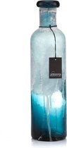 Grote Flesvormige Vaas Blauw 38 cm