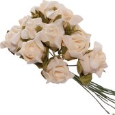 Bouquet de roses de fleurs Fleurs artificielles 144 pièces (12 bouquets) | fleurs de papier | L = 12 cm | artisanat | passe-temps | décoration | décoration de fête