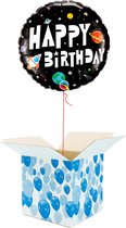 Helium Ballon Verjaardag gevuld met helium - Astronaut - Cadeauverpakking - Happy Birthday - Folieballon - Helium ballonnen verjaardag