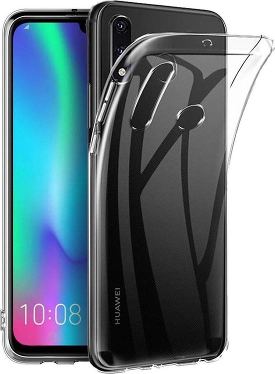 Huawei P30 Lite hoesje transparant - Flexibel Jelly cover Huawei P30 Lite hoesje met gratis telefoonhouder - Transparant - (Let op: Lite variant)