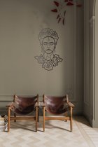 Drart - Metalen Frida 80 cm x 65 cm - metalen wanddecoratie - metal Frida Kahlo