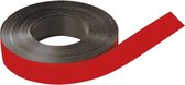 Beschrijfbare magneetband, rood 30mm, 30m/rol