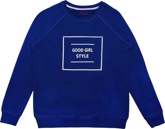 boiler verkwistend lezing La V Good girl style sweatshirt blauw 128-134 | bol.com