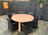 Tuintafel rond 4-6 persoons 140cm massief douglas hout.