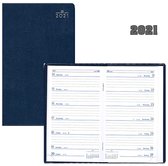 Castelli - Zak-agenda 2021 - H36 - Latina - PVC Seta - Blauw - 9,5x16cm