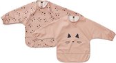 Set van 2 slabbetjes met lange mouwen Cat Rose | Liewood