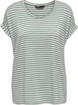 ONLY ONLMOSTER STRIPE S/S O-NECK TOP JRS NOOS Dames T-Shirt - Maat XS