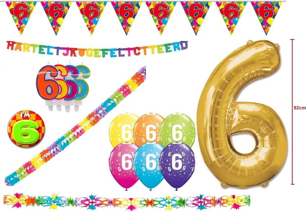 Verjaardag Versiering Pakket 6jaar